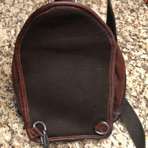 Jack Georges Dark Brown Leather Crossbody Bag - Picture 5 of 7